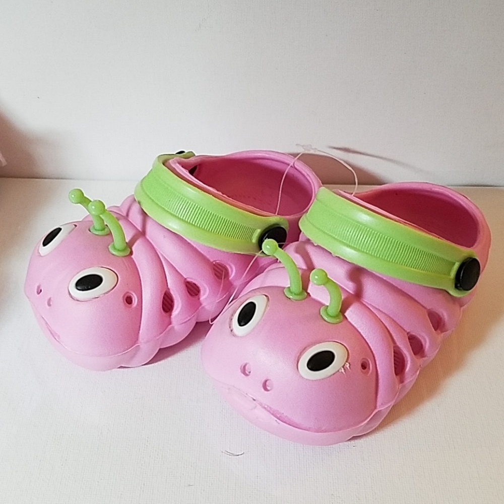 Rubber Bug Pink & Green Shoes Size 7 (23)